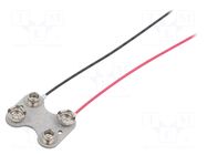 6F22 connector; 6F22,6LR61; Batt.no: 2; cables; 185mm KEYSTONE