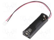 Holder; AA,R6; Batt.no: 1; 3pin,leads 150mm,terminal 