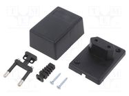 Enclosure: for power supplies; X: 46mm; Y: 65mm; Z: 37mm; ABS; black KRADEX