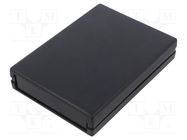 Enclosure: with panel; X: 94mm; Y: 129mm; Z: 25mm; ABS; black KRADEX