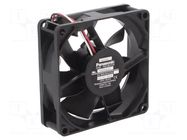 Fan: DC; axial; 12VDC; 80x80x25mm; 44.4m3/h; 19dBA; ball; 2000rpm PANASONIC