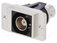 Coupler; BNC socket,both sides; 50Ω; DUALSLIM; silver; metal; 29mm CLIFF
