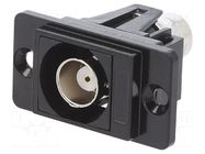 Coupler; BNC socket,both sides; 50Ω; DUALSLIM; black; metal; 29mm CLIFF