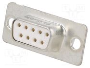 D-Sub; PIN: 9; socket; female; for panel mounting; straight; 5A Amphenol Communications Solutions