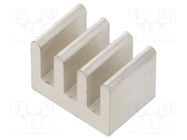 Heatsink: extruded; grilled; natural; L: 8mm; W: 11.8mm; H: 8mm; 33K/W 