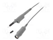 Probe: for oscilloscope; 0÷500MHz; 10: 1; 0.9ns; 10÷22pF; grey; 1.2m STÄUBLI