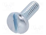 Screw; UNC4-40x9.53; Head: cheese head; slotted; steel; zinc KEYSTONE