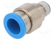 Push-in fitting; threaded,straight; -0.95÷6bar; Thread: R 1/8" 