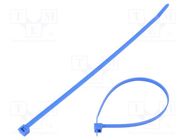 Cable tie; L: 200mm; W: 4.6mm; polyamide; 225N; blue; Ømax: 50mm; T50R 