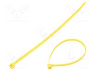 Cable tie; L: 200mm; W: 4.6mm; polyamide; 225N; yellow; Ømax: 50mm HELLERMANNTYTON