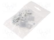 Holder T; natural; 20pcs; aluminium TOPMET