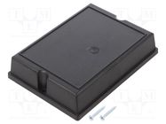 Enclosure: multipurpose; X: 127mm; Y: 93.5mm; Z: 28mm; ABS; black KRADEX