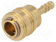 Quick connection coupling; straight; max.35bar; brass; D: 25mm PNEUMAT