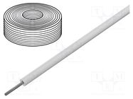 Wire; stranded; Cu; silicone; white; 150°C; 600V; 7.5m; 10AWG; 25ft MUELLER ELECTRIC