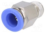 Push-in fitting; straight; -0.95÷15bar; nickel plated brass PNEUMAT