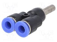 Plug-in connector; Y-Yap spliYYer; -0.95÷15bar; BLUELINE; 0÷60°C PNEUMAT