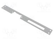 Frontal plate; long,flat; W: 25mm; for electromagnetic lock; grey 