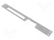 Frontal plate; long,flat; W: 25mm; for electromagnetic lock; grey 