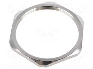 Nut; M63; brass; 77mm; Thread: metric; Pitch: 1.5; Plating: nickel LAPP