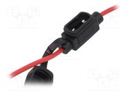 Fuse holder; 11mm; 10A; Leads: cables; 58V OPTIFUSE