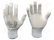 Protective gloves; ESD; XL; Features: dissipative; white; <10MΩ EUROSTAT GROUP