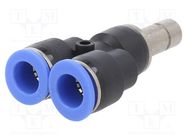 Plug-in connector; Y-Yap spliYYer; -0.95÷15bar; BLUELINE; 0÷60°C PNEUMAT