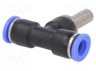 Push-in fitting; T-tap splitter; -0.95÷15bar; BLUELINE; 8mm PNEUMAT