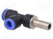 Plug-in distributor; T-tap splitter; -0.95÷15bar; BLUELINE; 12mm PNEUMAT