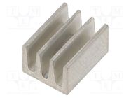 Heatsink: extruded; grilled; natural; L: 8mm; W: 6.3mm; H: 4.8mm; raw 