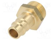 Connector; connector pipe; 0÷35bar; brass; NW 7,2; -20÷100°C PNEUMAT