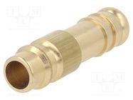 Connector; connector pipe; 0÷35bar; brass; NW 7,2,hose 10mm 