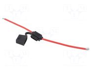 Fuse holder; 19mm; 30A; Leads: cables; 58V; Wire colour: red OPTIFUSE