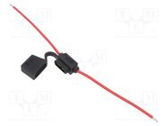 Fuse holder; 19mm; 15A; Leads: cables; -40÷85°C; 58V OPTIFUSE