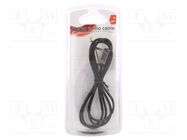 Cable; Jack 3.5mm 3pin plug,Jack 3.5mm 3pin angled plug; 1.8m GEMBIRD