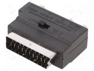 Adapter; DIN mini 4pin socket,RCA socket x3,SCART plug GEMBIRD