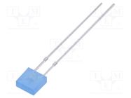 LED; rectangular; 2x5x5mm; blue; 220÷330mcd; 100°; Front: flat; 20mA OPTOSUPPLY