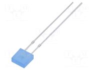 LED; blue; rectangular; 2x5x5mm; 220÷330mcd; 100°; Front: flat; 20mA OPTOSUPPLY