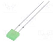 LED; rectangular; 2x5x5mm; green; 750÷1120mcd; 100°; Front: flat 