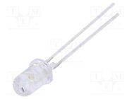 LED; 5mm; white warm; 30000÷36000mcd; 60°; Front: convex OPTOSUPPLY