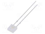 LED; rectangular; 2x5x5mm; white warm; 500÷750mcd; 100°; 20mA OPTOSUPPLY