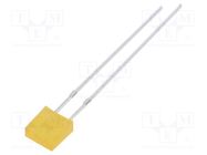 LED; rectangular; 2x5x5mm; orange; 100÷150mcd; 100°; Front: flat OPTOSUPPLY