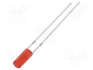 LED; 3mm; red; 330÷500mcd; 110°; Front: flat; 2.1÷2.6VDC; -40÷85°C OPTOSUPPLY