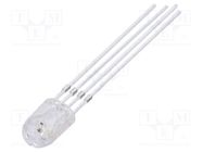 LED; round; 5.1x4.3mm; RGB; Front: convex; 1.8÷2.6/2.8÷3.6V; 20mA 