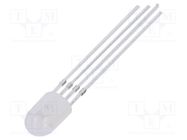 LED; round; 5.1x4.3mm; RGB; Front: convex; 1.8÷2.6/2.8÷3.6VDC; 20mA OPTOSUPPLY