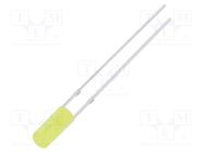 LED; 3mm; yellow; 330÷500mcd; 110°; Front: flat; 2.1÷2.6V; -40÷85°C OPTOSUPPLY