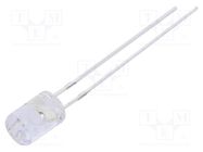 LED; 5mm; yellow; 500÷750mcd; 100°; Front: flat; 12÷15V; 225mW OPTOSUPPLY