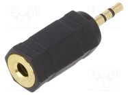 Adapter; Jack 2.5mm 3pin plug,Jack 3.5mm socket; black GEMBIRD