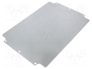 Mounting plate; steel; W: 215mm; L: 315mm; Thk: 1.5mm; Plating: zinc FIBOX