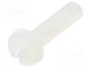 Screw; M3x12; 0.5; Head: cheese head; slotted; 0.9mm; polyamide DREMEC
