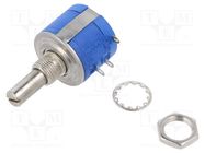 Potentiometer: shaft; multiturn; 10kΩ; 2W; ±5%; 6.3mm; linear SR PASSIVES